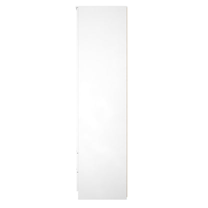 Plymouth Tall Wardrobe White 2 Doors 2 Drawers 74cm