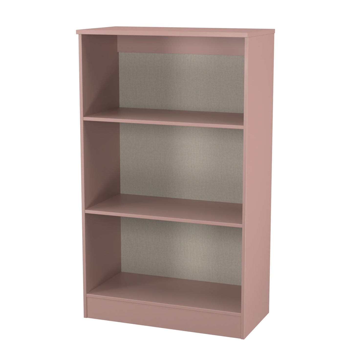 Plymouth Tall Bookcase Pink 3 Shelves 74cm