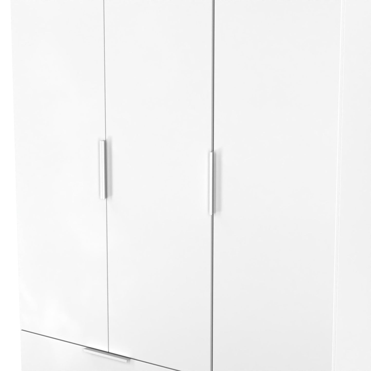 Plymouth Tall Wardrobe White 1 Shelf 2 Drawers 111cm