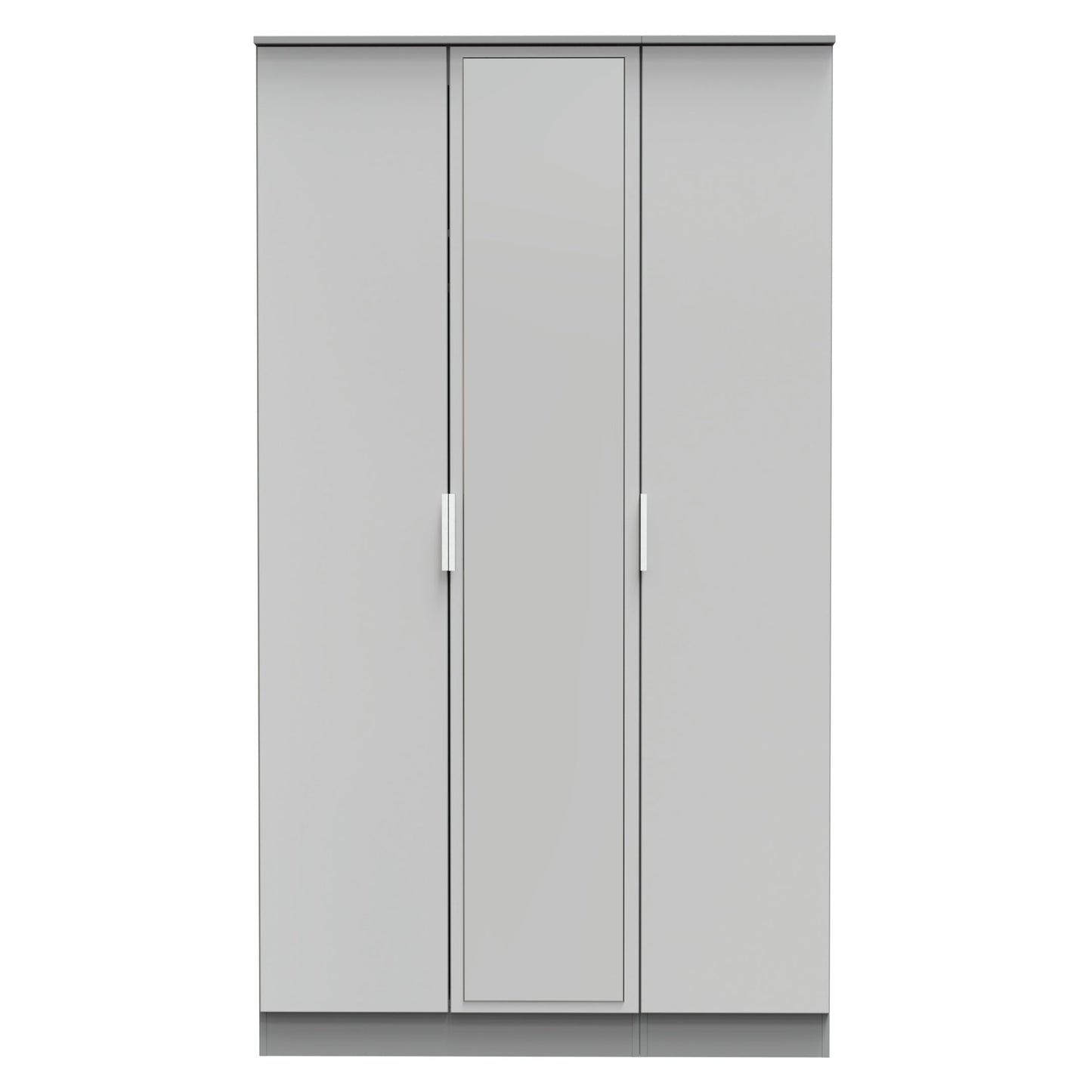 Plymouth Tall Mirror Wardrobe Grey 1 Shelf 111cm