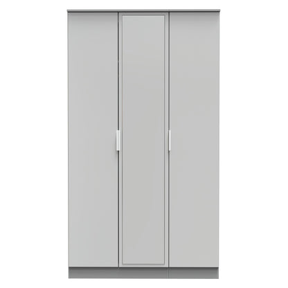 Plymouth Tall Mirror Wardrobe Grey 1 Shelf 111cm