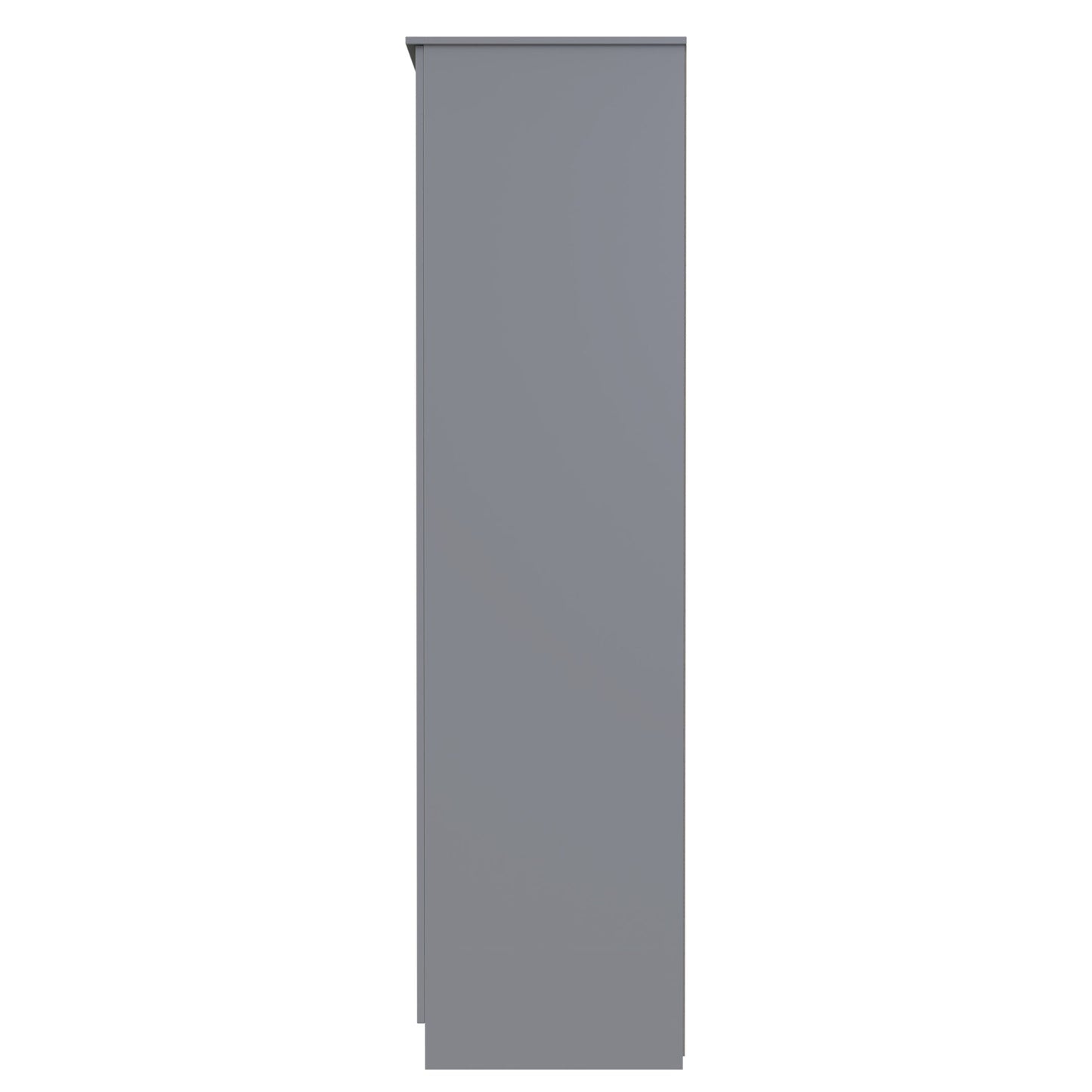 Plymouth Tall Mirror Wardrobe Grey 1 Shelf 111cm