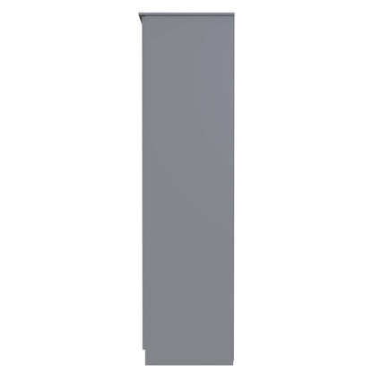 Plymouth Tall Mirror Wardrobe Grey 1 Shelf 111cm