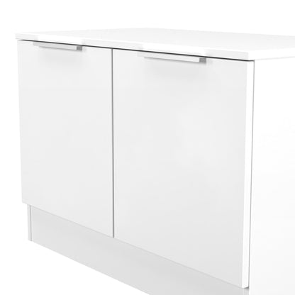 Plymouth TV Unit White 2 Doors 74cm