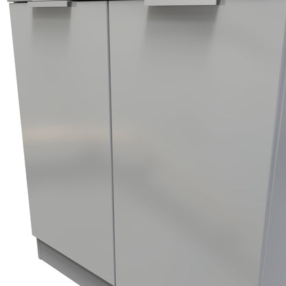 Plymouth Cabinet Grey 2 Doors 1 Shelf 74cm