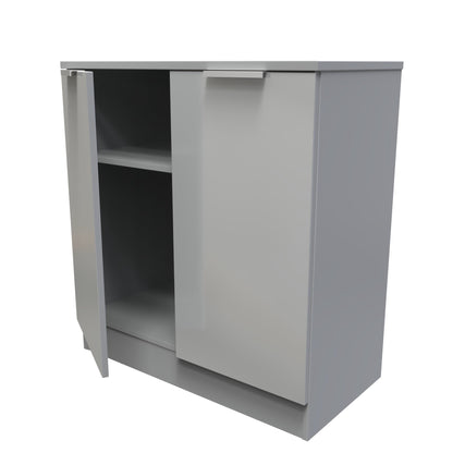 Plymouth Cabinet Grey 2 Doors 1 Shelf 74cm