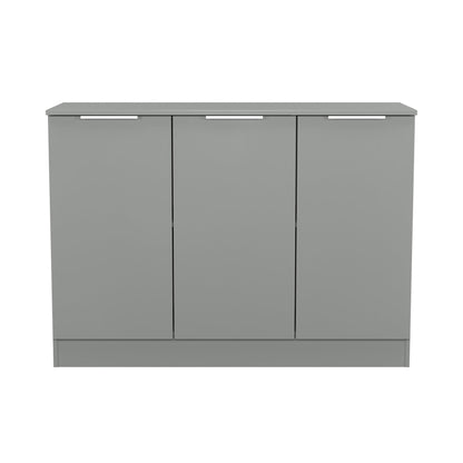 Plymouth Large Sideboard Grey 3 Doors 1 Shelf 110cm