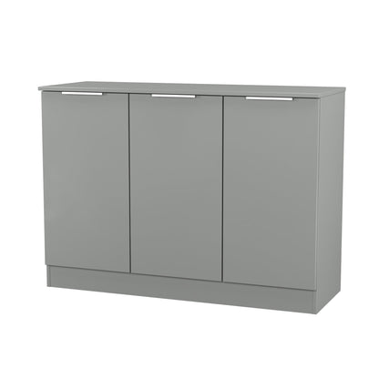 Plymouth Large Sideboard Grey 3 Doors 1 Shelf 110cm