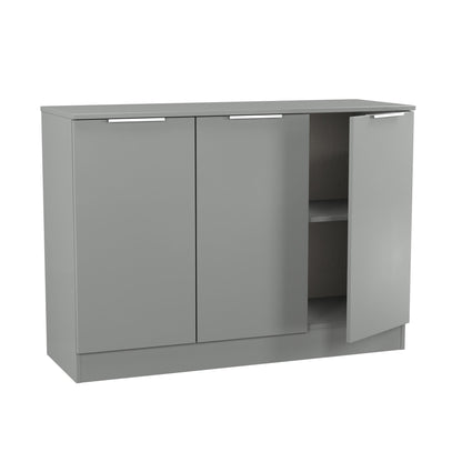 Plymouth Large Sideboard Grey 3 Doors 1 Shelf 110cm