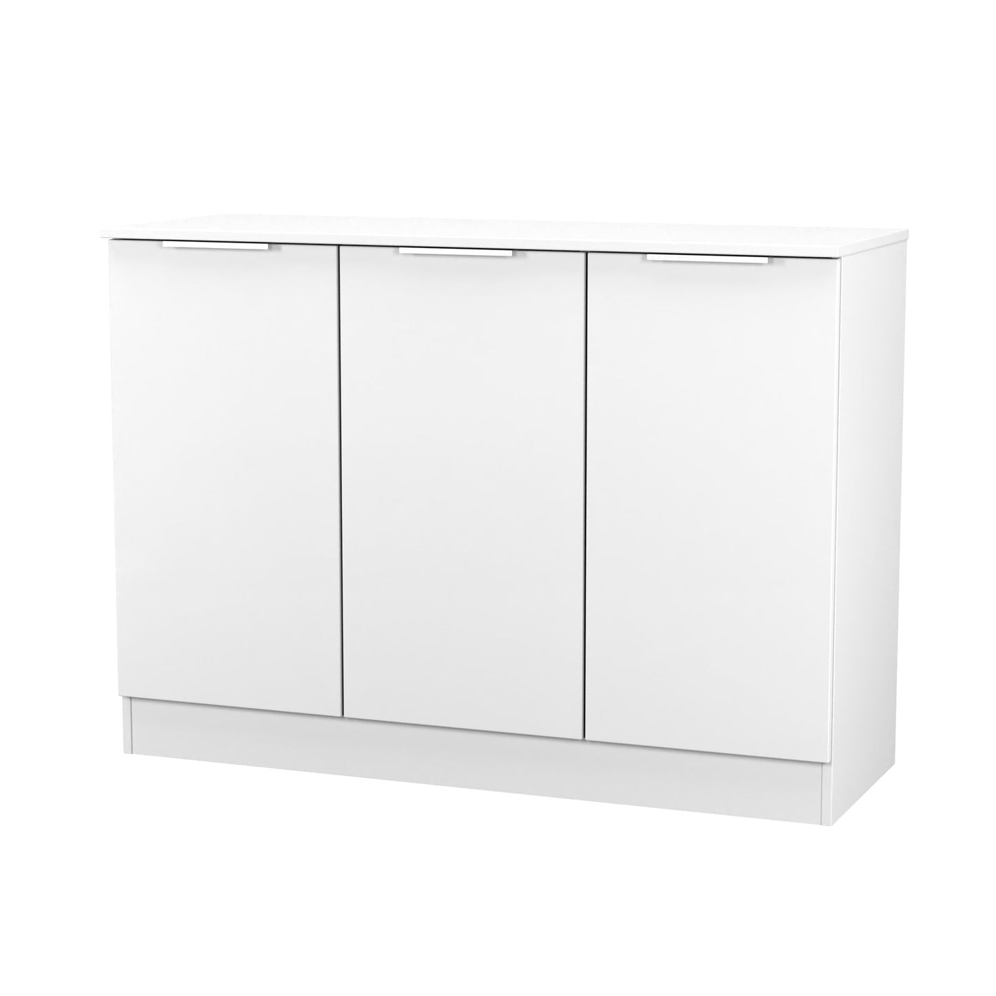 Plymouth Large Sideboard White 3 Doors 1 Shelf 110cm