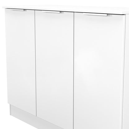Plymouth Large Sideboard White 3 Doors 1 Shelf 110cm