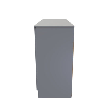 Plymouth Large Sideboard Grey 2 Doors 1 Shelf 3 Drawers 126cm