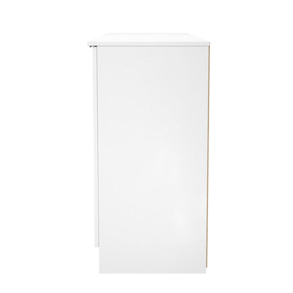 Plymouth Large Sideboard White 4 Doors 2 Shelves 1 Drawer 144cm