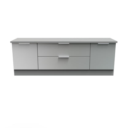 Plymouth TV Unit Grey 2 Drawers 2 Doors 144cm