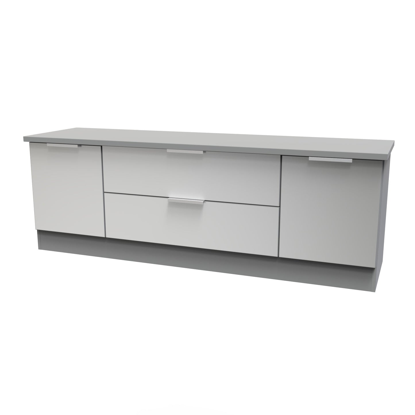 Plymouth TV Unit Grey 2 Drawers 2 Doors 144cm