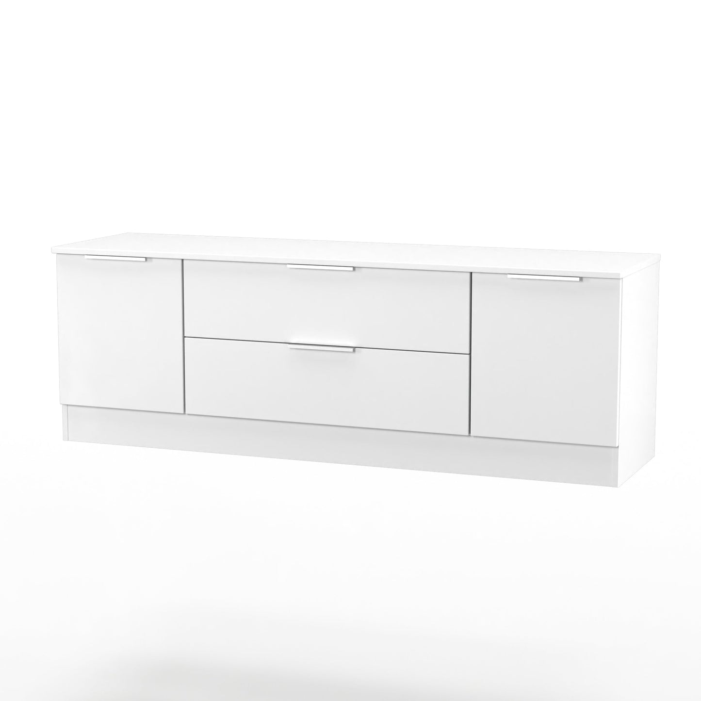 Plymouth TV Unit White 2 Drawers 2 Doors 144cm