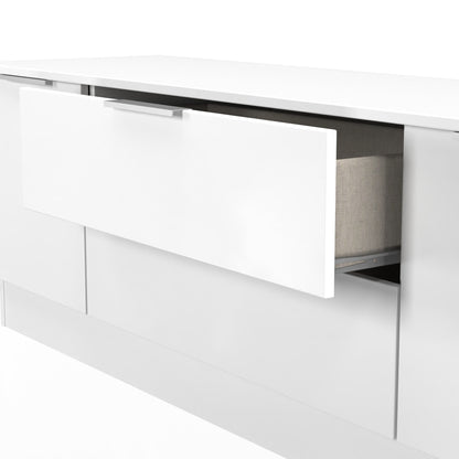 Plymouth TV Unit White 2 Drawers 2 Doors 144cm