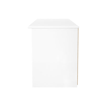 Plymouth TV Unit White 5 Shelves 1 Drawer 144cm