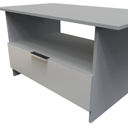 Plymouth Coffee Table Grey 1 Shelf 1 Drawer 93cm