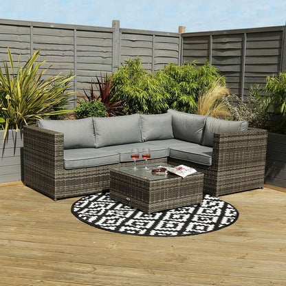 Wensum Wensum Waterproof Round Rug Black 150cm