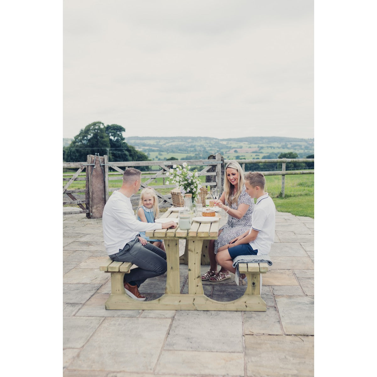 Lunar Garden Picnic Table by Churnet Valley - 4 Seats - PT107
