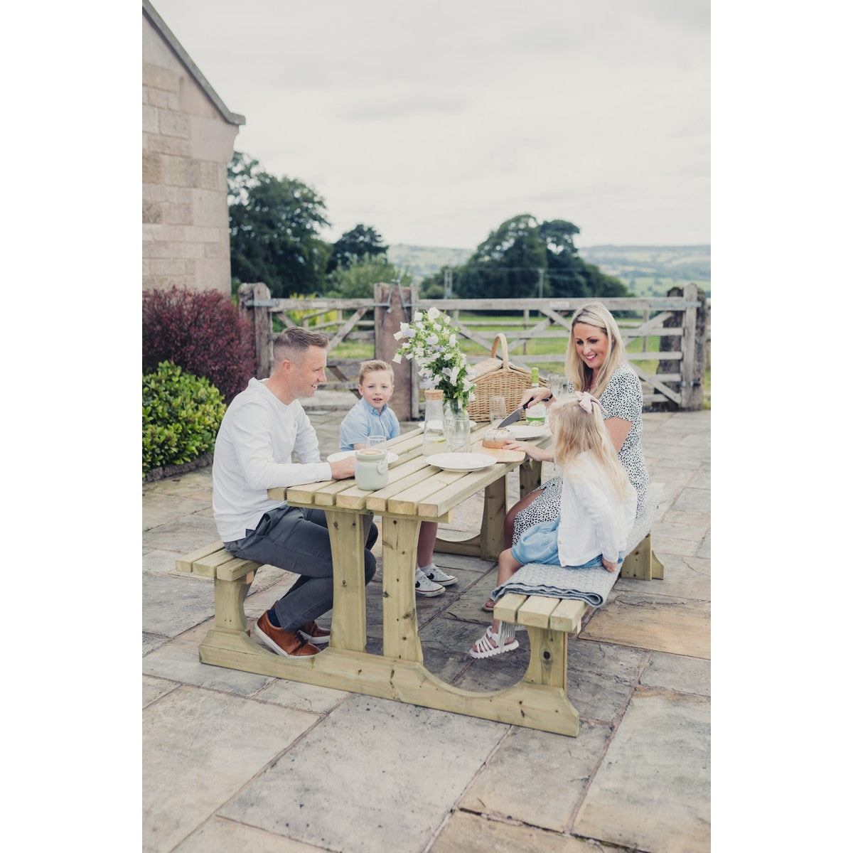 Lunar Garden Picnic Table by Churnet Valley - 4 Seats - PT107