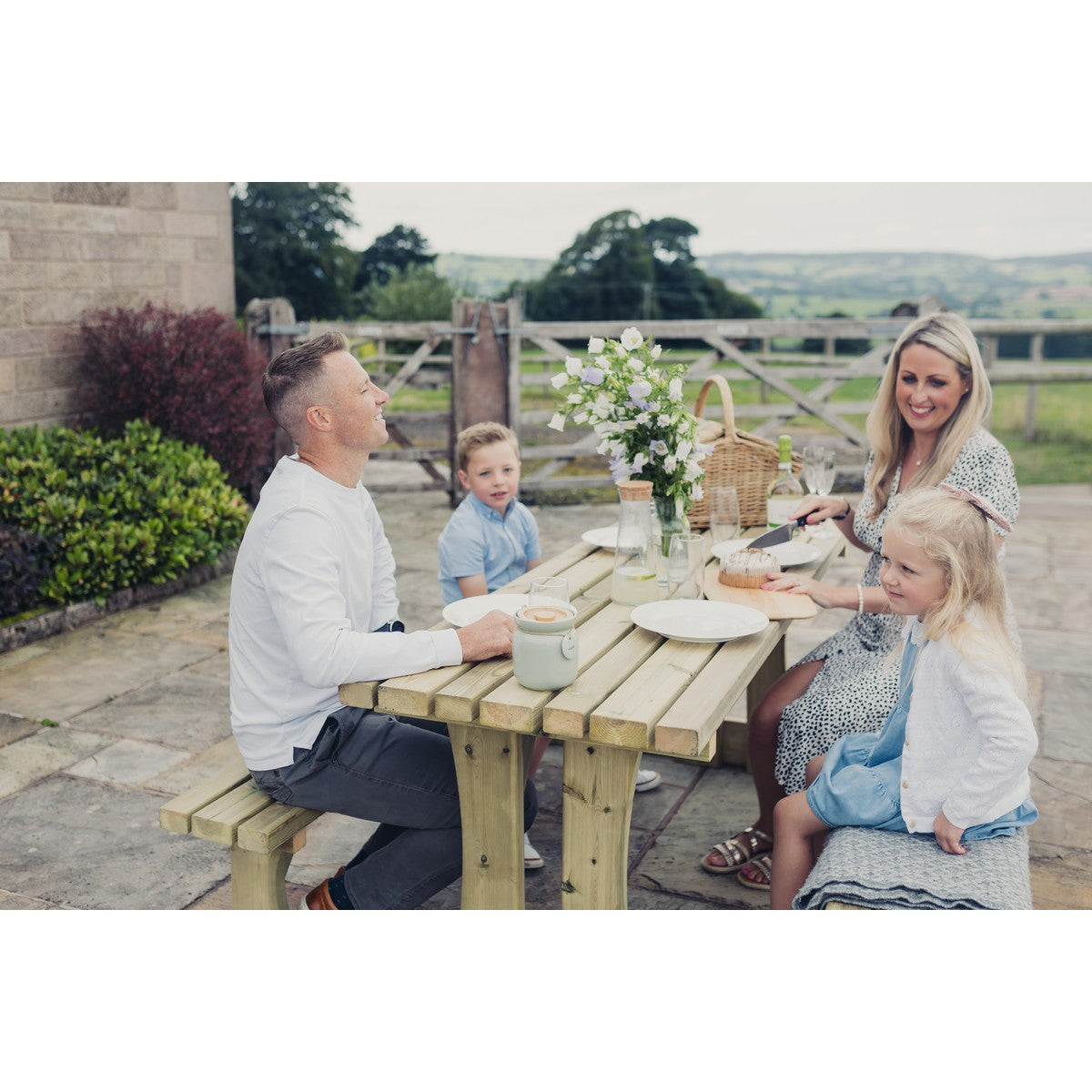 Lunar Garden Picnic Table by Churnet Valley - 4 Seats - PT107