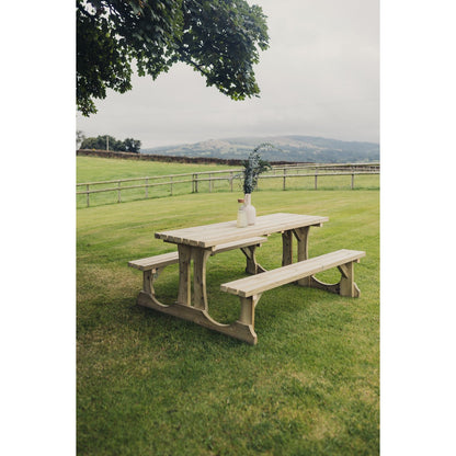 Lunar Garden Picnic Table by Churnet Valley - 6 Seats - PT108