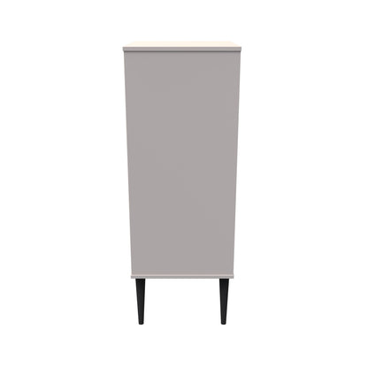 Pixel Tall Tallboy Off-white 5 Drawers 45cm