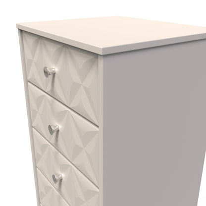 Pixel Tall Tallboy Off-white 5 Drawers 45cm