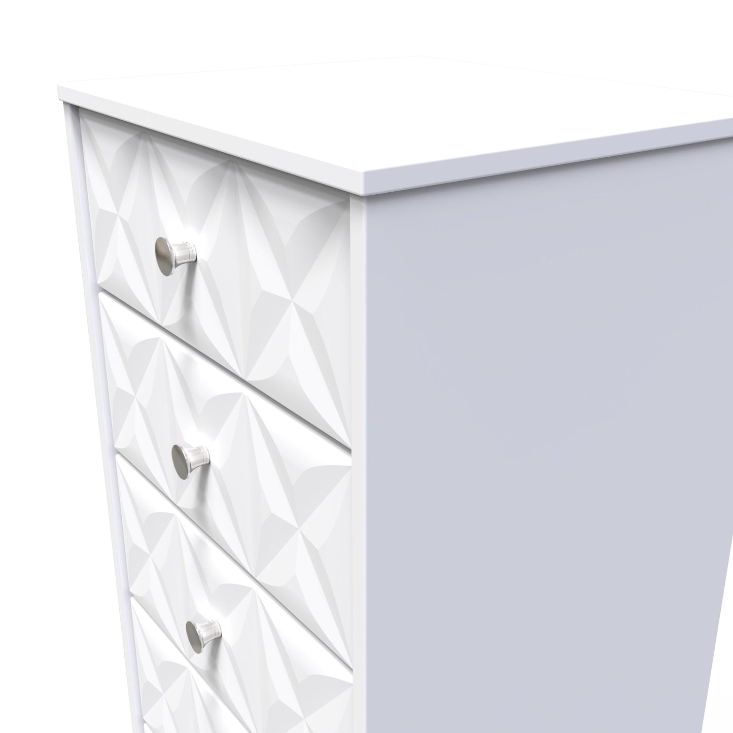 Pixel Tall Tallboy White 5 Drawers 45cm