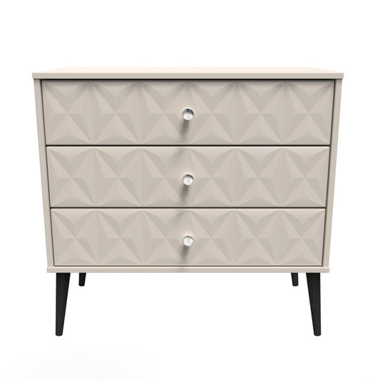 Pixel Chest of Drawers Off-white 3 Drawers 77cm