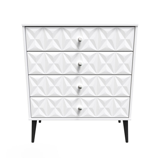 Pixel Chest of Drawers White 4 Drawers 77cm