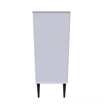 Pixel Tall Chest of Drawers White 5 Drawers 77cm