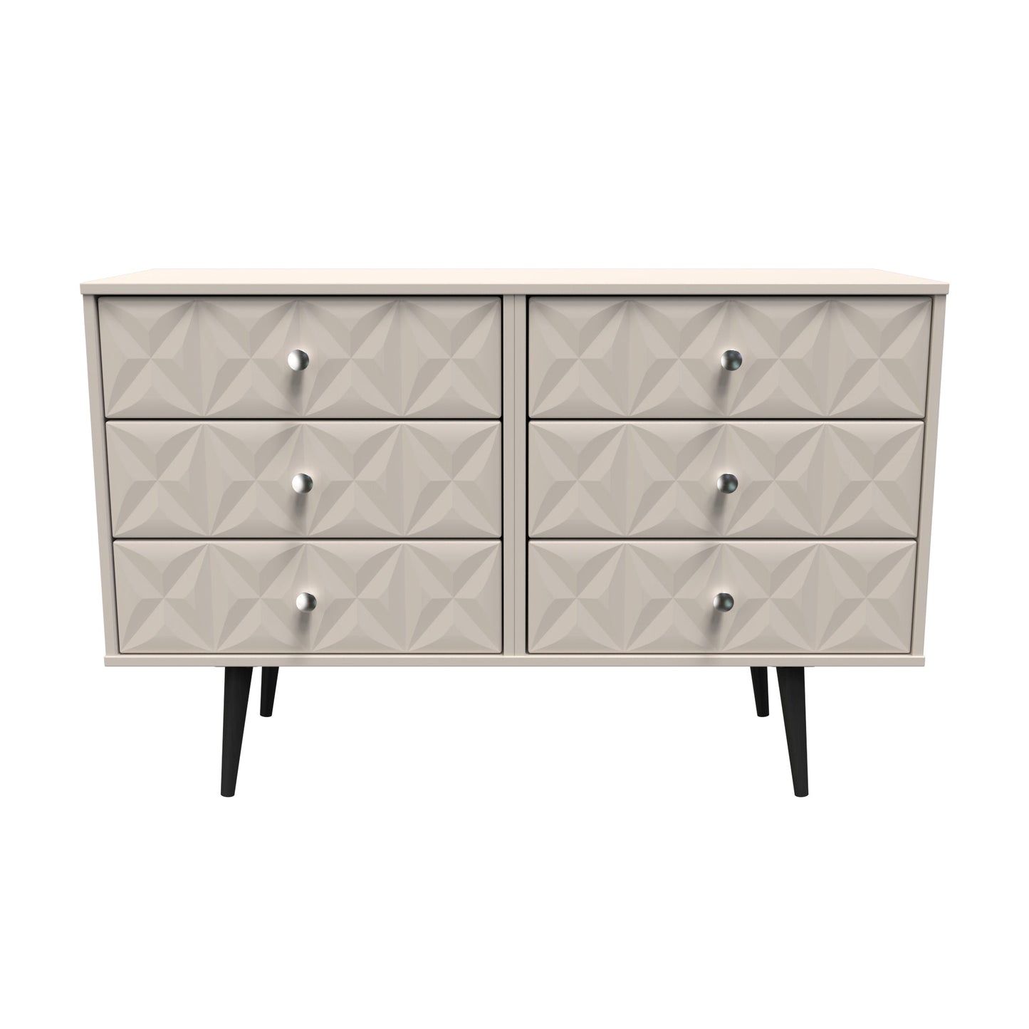 Pixel Large Chest of Drawers Off-white 6 Drawers 115cm