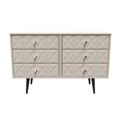 Pixel Large Chest of Drawers Off-white 6 Drawers 115cm
