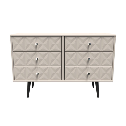 Pixel Large Chest of Drawers Off-white 6 Drawers 115cm