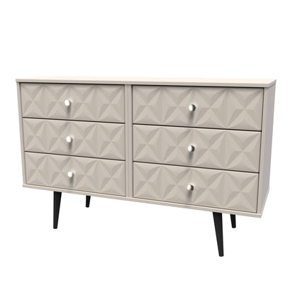 Pixel Large Chest of Drawers Off-white 6 Drawers 115cm