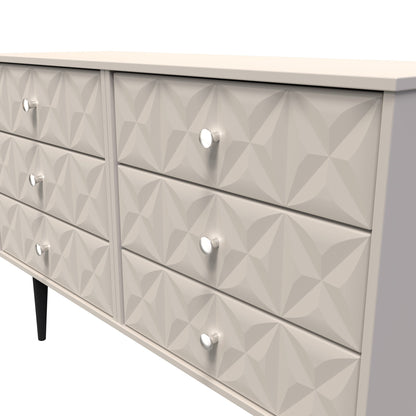 Pixel Large Chest of Drawers Off-white 6 Drawers 115cm