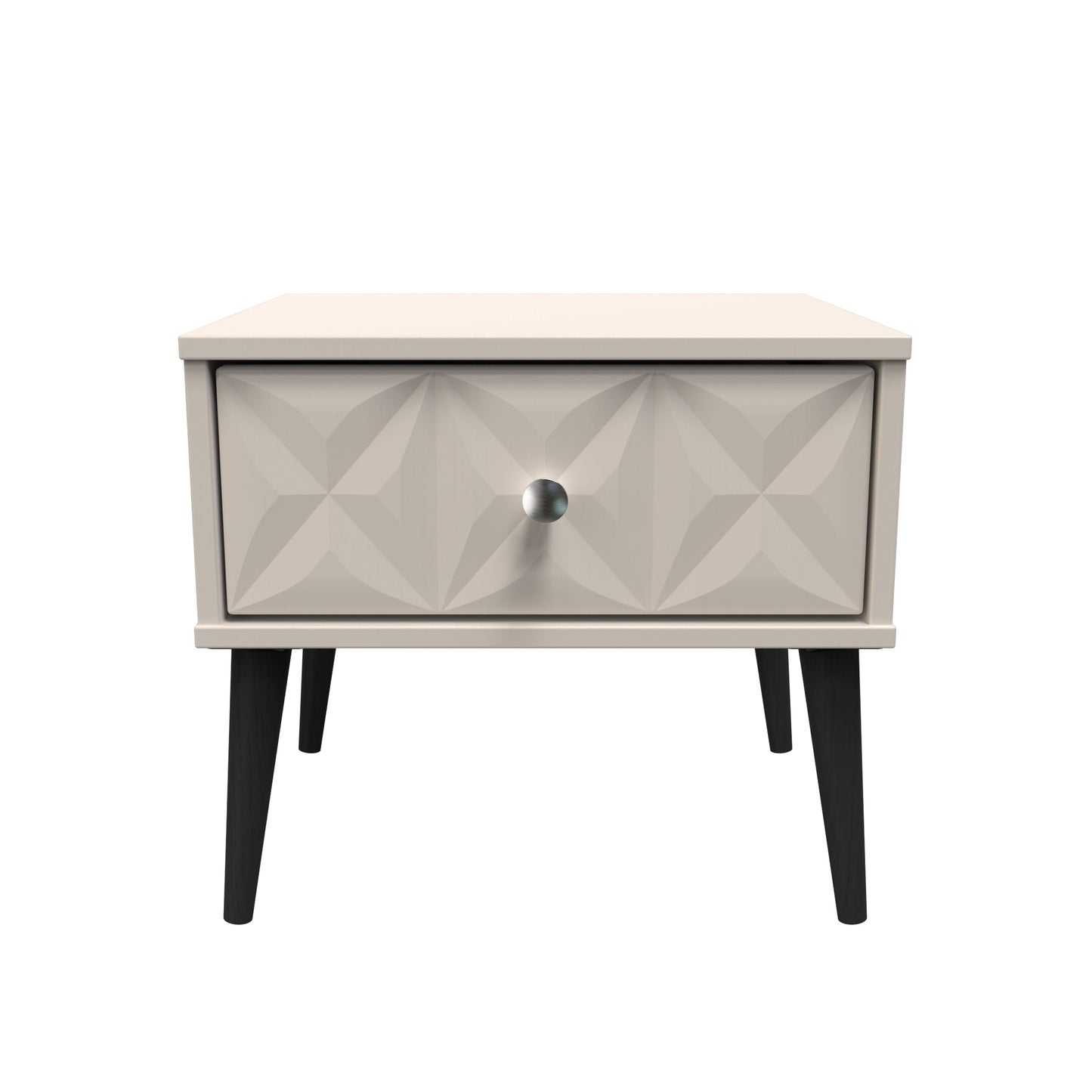 Pixel Bedside Table Off-white 1 Drawer 45cm