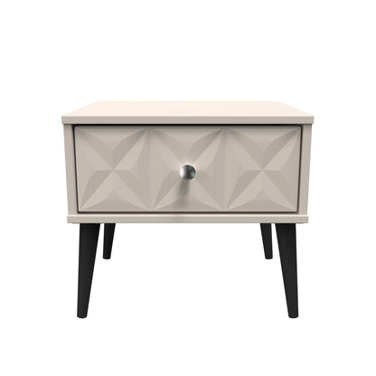 Pixel Bedside Table Off-white 1 Drawer 45cm