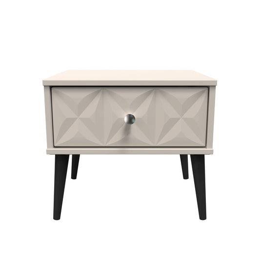 Pixel Bedside Table Off-white 1 Drawer 45cm