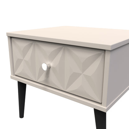 Pixel Bedside Table Off-white 1 Drawer 45cm