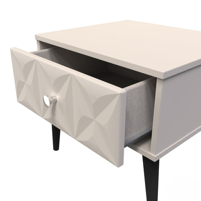 Pixel Bedside Table Off-white 1 Drawer 45cm
