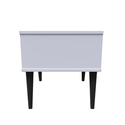 Pixel Bedside Table White 1 Drawer 45cm