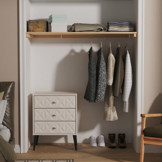 Pixel Chest of Drawers Off-white 3 Drawers 40cm