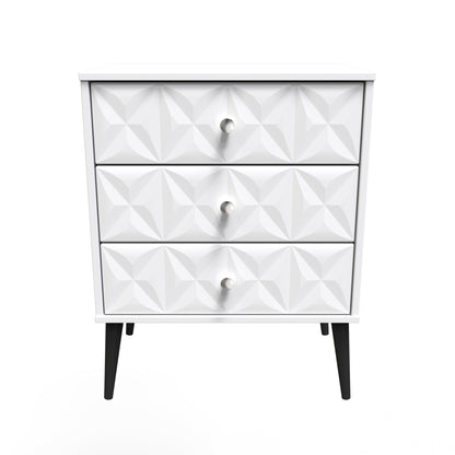 Pixel Chest of Drawers White 3 Drawers 40cm