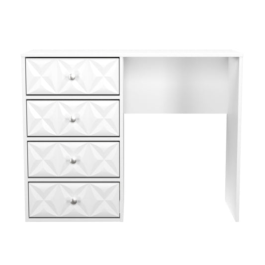 Pixel Desk White 4 Drawers 97cm