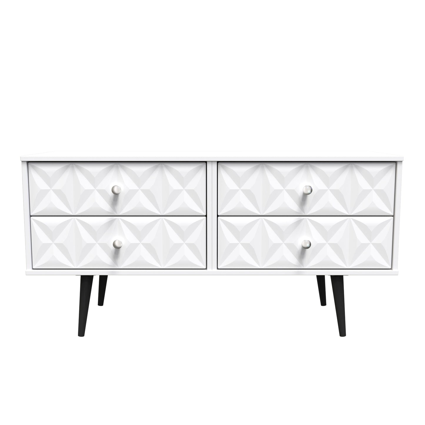 Pixel Large Chest of Drawers White 4 Drawers 115cm