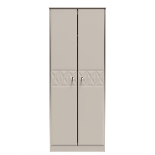Pixel Tall Wardrobe Off-white 2 Doors 1 Shelf 77cm